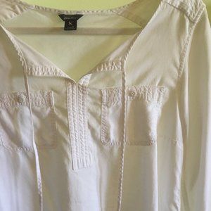 Eddie Bauer Loose White Tencel Top